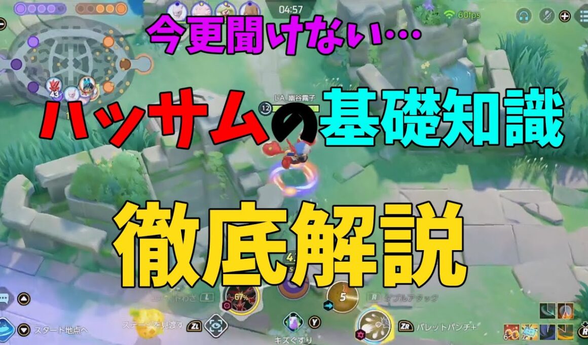 ハッサムの基礎詰め合わせ！ダンベルの積み方やオブジェクトの削り方も徹底解説！の巻【ポケモンユナイト】【詳細解説1014】