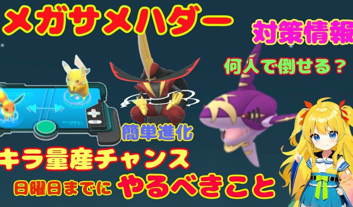 メガサメハダーのレイドデイ、交換の日の攻略ポイント解説！当日やるべきことは？