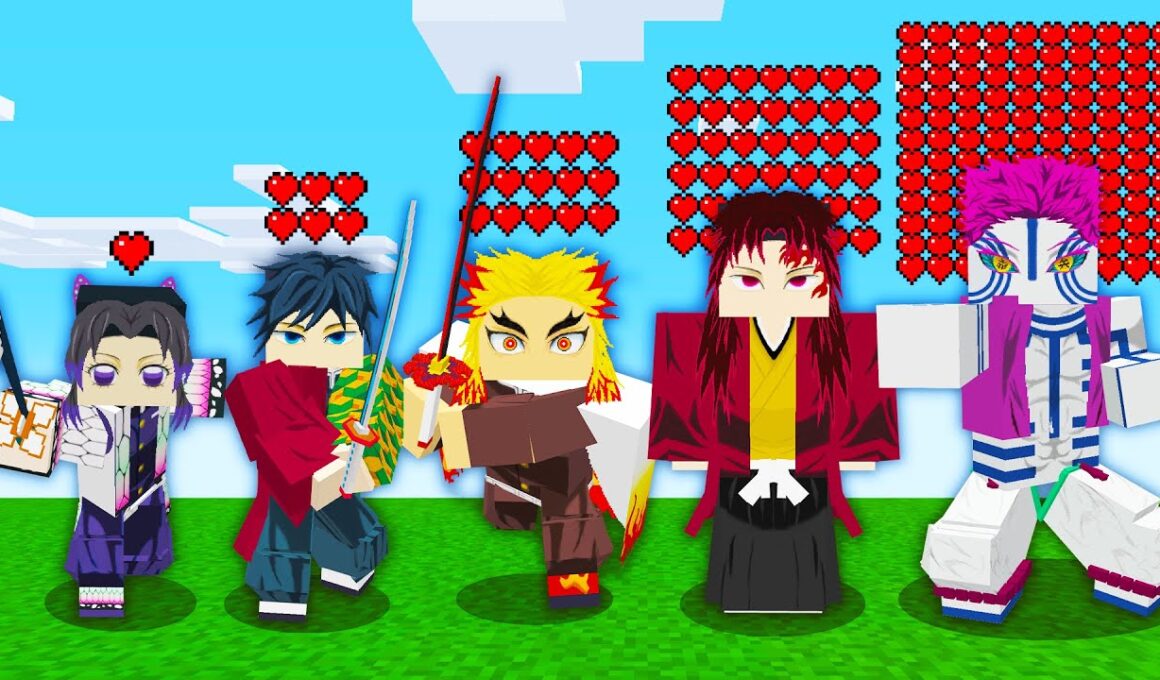 鬼滅の刃の柱や鬼に変身できる世界がヤバすぎた【まいくら・マインクラフト】