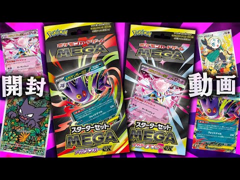 【ポケカ】激アツすぎるスターターセットMEGA発売！！新登場のメガゲンガーexとメガディアンシーexをGETせよ！！【開封動画】