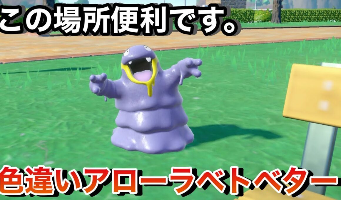 【ポケモンSV】本当にこの場所色違い厳選にお勧め！色違いアローラベトベターGETする！