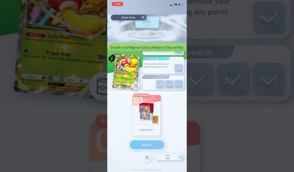 Pokémon TCG Pocket - Shuckle ex & Meganium Deck (Wisdom of Sea and Sky) | Flawless Victory Mission