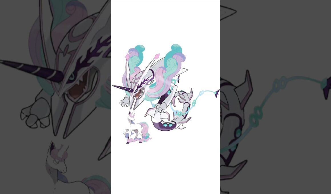 メガレックウザ＋ガラルギャロップ。ファンシー龍　#ポケモンフュージョン #改造ポケモン  #伝説のポケモン #最強ポケモン #色違いポケモン