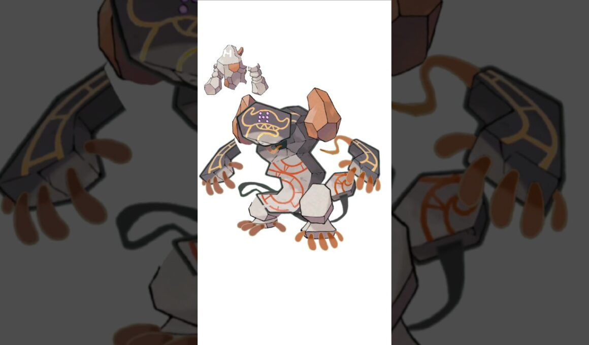 レジロック＋デスバーン。歩く石版　#ポケモンフュージョン #改造ポケモン  #伝説のポケモン #最強ポケモン #色違いポケモン