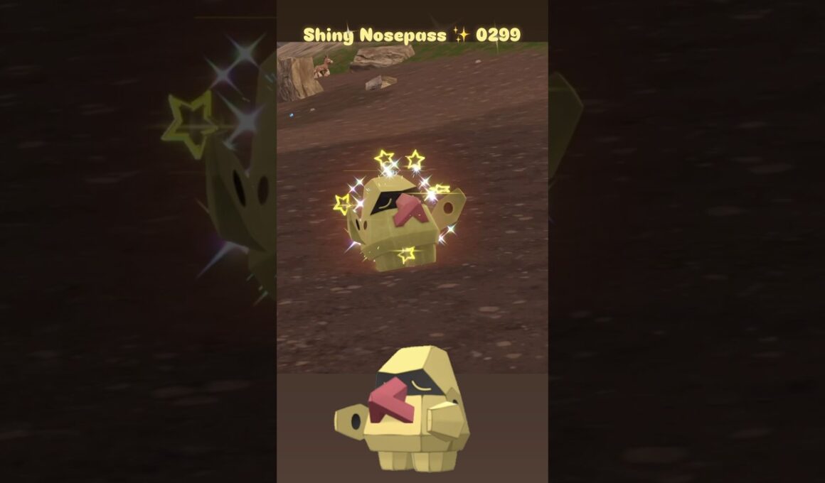 Shiny Nosepass ✨ 0299 caught in Pokemon Scarlet Teal Mask DLC in the Wild on Switch 2