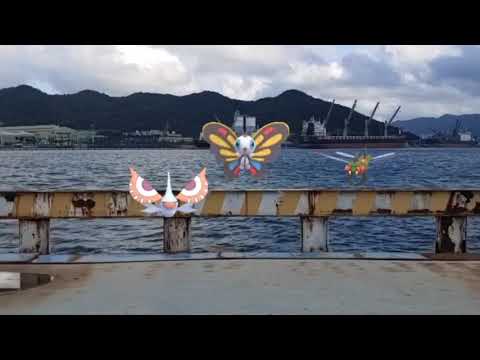 뷰티플라이+비나방+메가자리 ( Beautifly+Masquerain+Yanmega ) アゲハント+アメモース+メガヤンマ  (16:9)