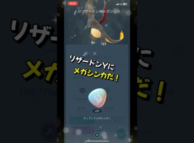 【ポケモンGO】色違いリザードンがメガリザードンYにメガシンカする瞬間！？ #ポケモンgo #ポケモン #Shorts