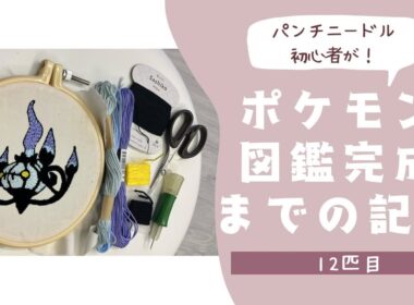 【12匹目】パンチニードルでポケモン図鑑完成を目指す！ ポケモンの豆知識も紹介💁‍♀️