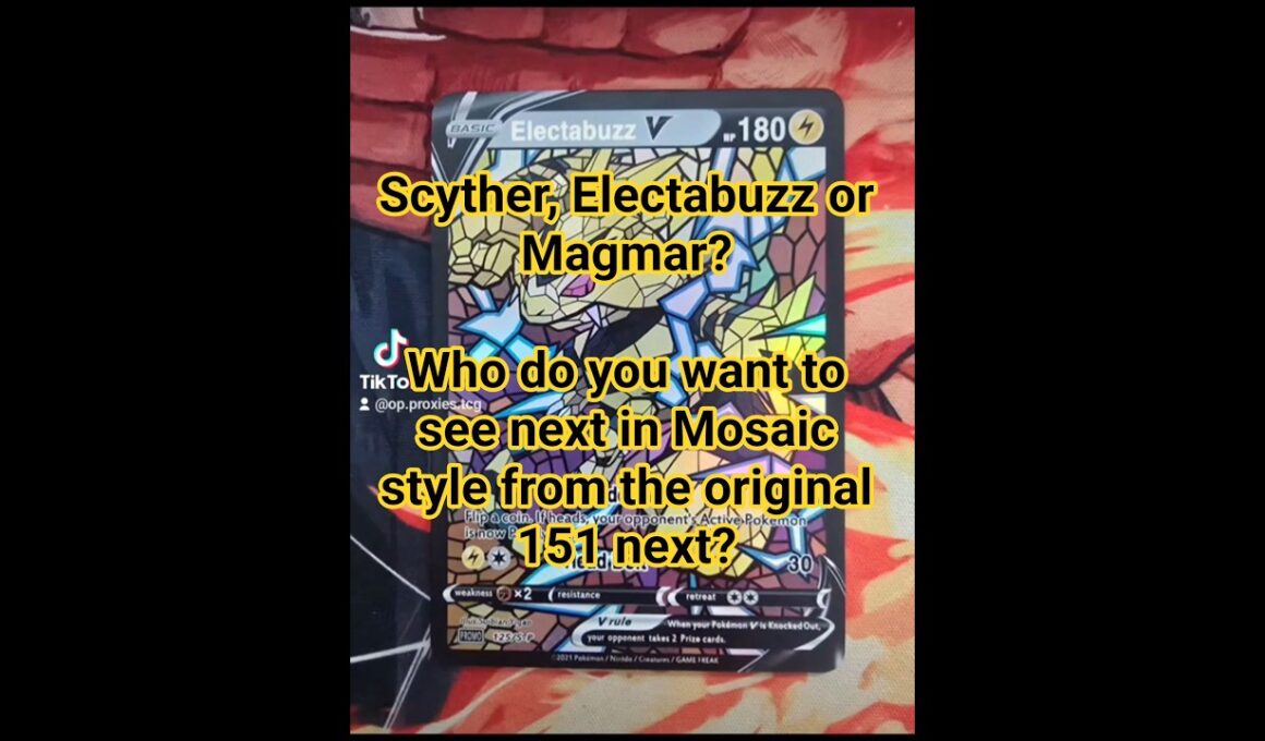 Scyther, Electabuzz or Magmar? Who do you want to see next in Mosaic style from the original 151?