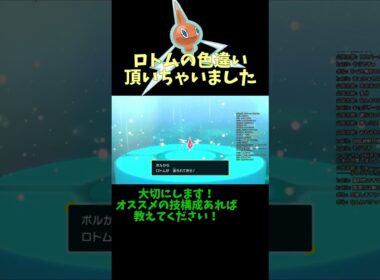 【ロトムの色違い頂いちゃいました！】黄色のビリビリ！！！ボルさん、ありがとうございました！m(__)m【ポケモンsv】 #shorts