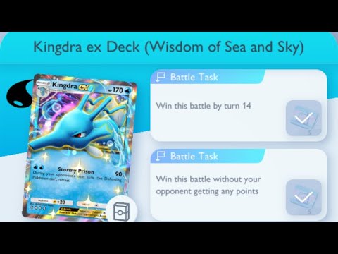 Pokémon TCG Pocket - Kingdra ex Deck (Wisdom of Sea and Sky) | Early Win Mission