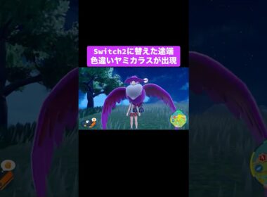 Switch2に替えたらすぐに色違いヤミカラスが出てきた【ポケモンSV】