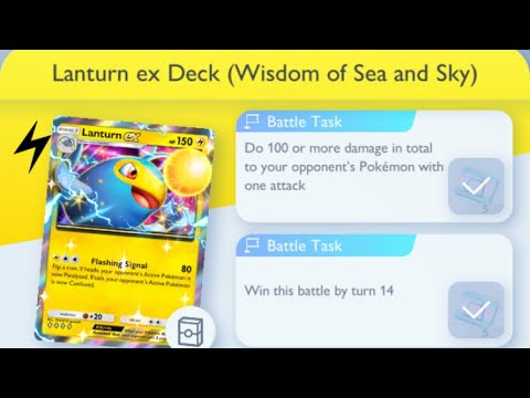 Pokémon TCG Pocket - Lanturn ex Deck (Wisdom of Sea and Sky) | Damage Mission