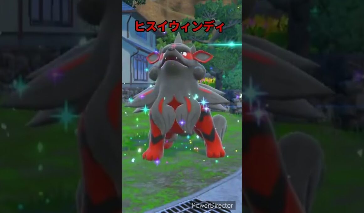 【ポケモンバイオレット】進化　ヒスイガーディ→ヒスイウィンディ　#ポケモンバイオレット #ゲームリハビリ #shorts