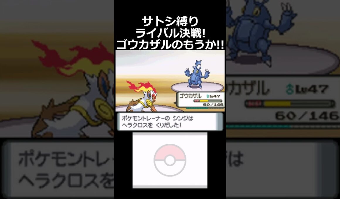 ライバル決戦！ゴウカザルのもうか！！【ダイヤモンドパールサトシ縛り】