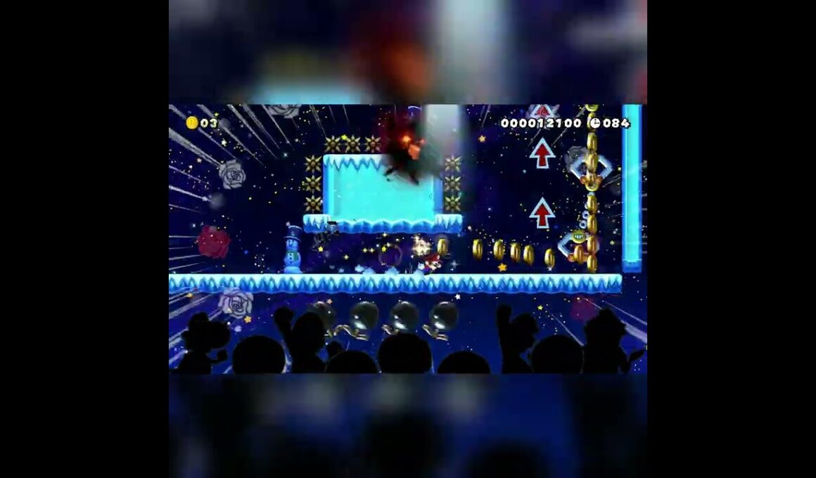 スピードラン100秒クリア [Speedrun 100s Clear] by キャタピー&スピアー [Kyatapi&Supia] #shorts 🍄Super Mario Maker 2 #dmt