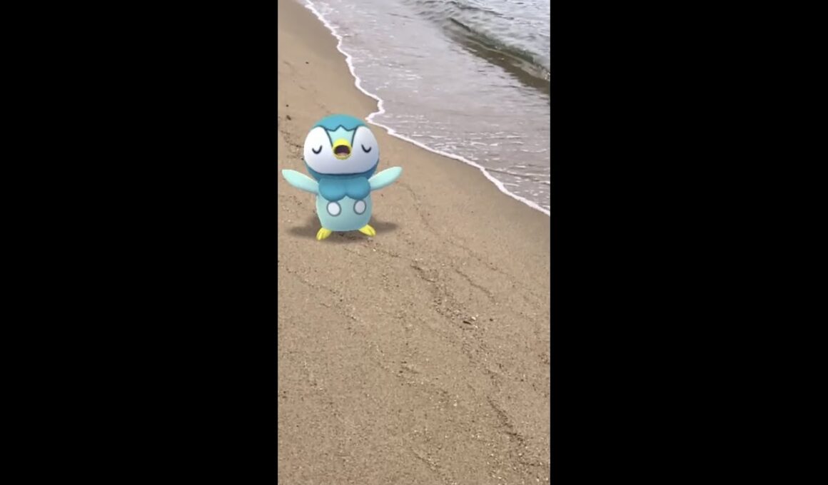 ポッチャマ｜Piplup｜ポッタイシ｜Prinplup｜エンペルト｜Empoleon【ポケモンGO】｜AR動画｜PoKeMoN GO AR｜#Shorts