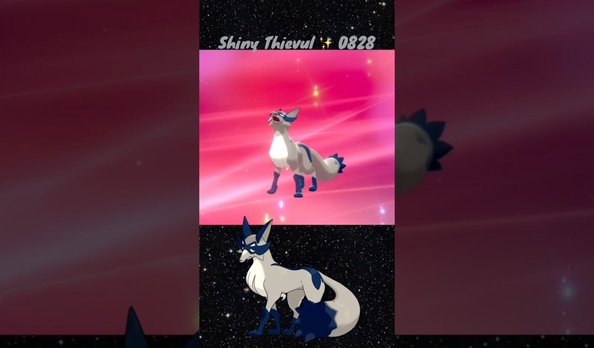 Shiny Thievul ✨ 0828 Evolved from Shiny Nickit caught in Pokemon Sword with Shiny Charm & 500+ KOs