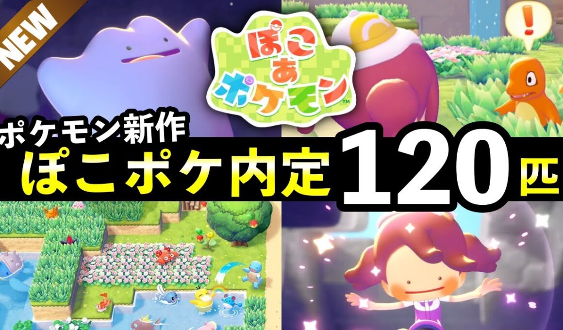 【ぽこあポケモン】映像で判明した内定120匹や新情報5選！メタモンが主人公で初のスローライフ【ぽこポケ】