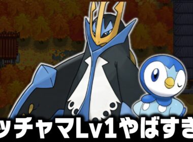 ポッチャマLv1がジョウト地方の最初のポケモンだったら1匹で殿堂入りできるのか 【エンペルト/ハートゴールドソウルシルバーHGSS】
