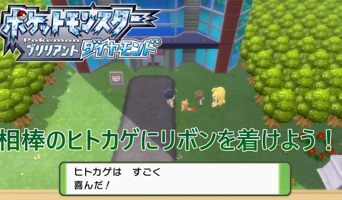 【ポケモンBDSP】相棒のヒトカゲにリボンを着けよう！