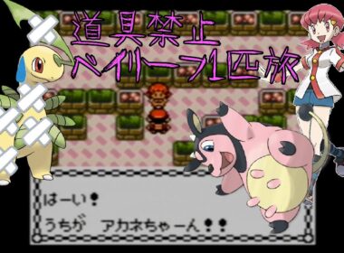 【道具禁止】ポケモンクリスタル ベイリーフ１匹旅【初見プレイ】