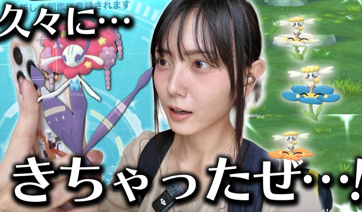フラベベのコミュニティディ！！久々に激レア…色違いと遭遇したったw（^p^）!!【ポケモンGO】