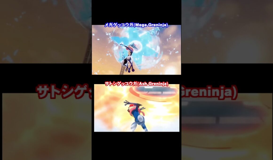 【比較】メガゲッコウガとサトシゲッコウガを比較 MegaGreninja AshGreninja #ポケモン #pokemon #greninja