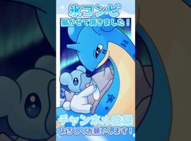 【#イラストメイキング 】❄️オーロラのワルツ #ポケモン #pokemon #ラプラス #lapras #クマシュン #cubchoo #ポケモンイラスト