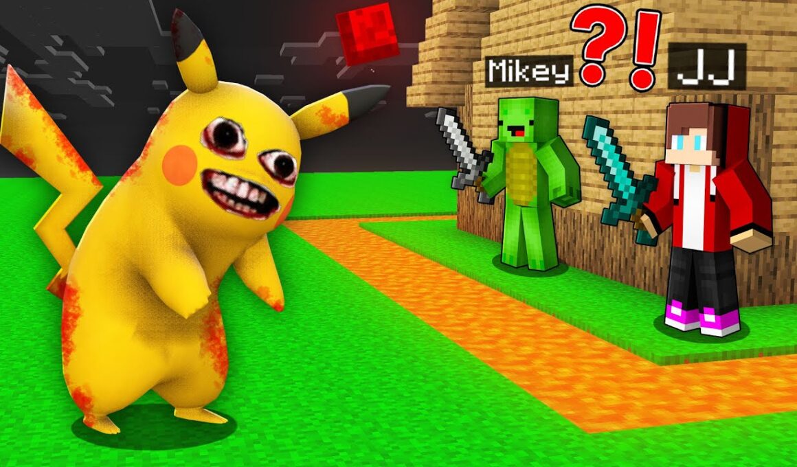 恐ろしい巨大ピカチュウ vs. まいぜんとマイキー セキュリティハウス