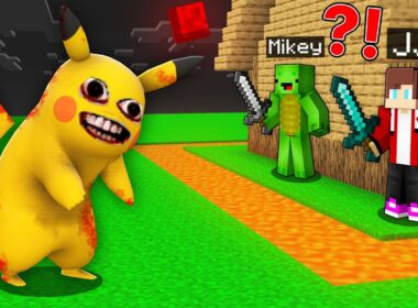 恐ろしい巨大ピカチュウ vs. まいぜんとマイキー セキュリティハウス