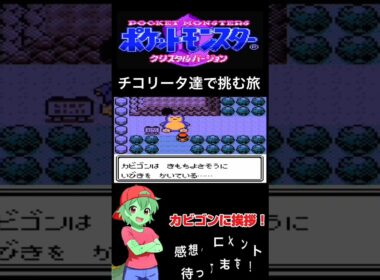 チコリータ達で挑む旅クリスタルバージョン　ついにカントー地方上陸！！　カントー編part １１［声あり実況プレイ］#チコリータ #ポケモン #配信初心者 #ポケットモンスタークリスタル実況