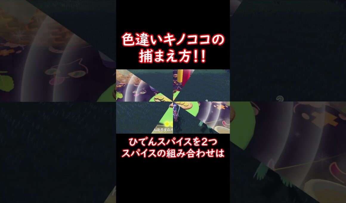 色違いキノココの捕まえ方！ #shorts #ポケットモンスター #ポケモン #ポケモンsv #pokemon #色違い #キノガッサ