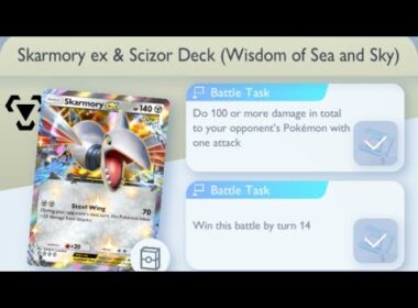 Pokémon TCG Pocket - Skarmory ex & Scizor Deck (Wisdom of Sea and Sky) | Damage Mission