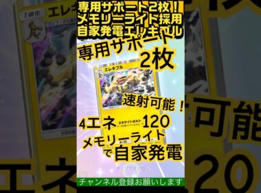 【自家発電】専用サポート2枚のエレキブル