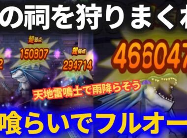 【ドラクエウォーク】雨のほこらを狩まくる！天地雷鳴士入りリザードファッツフルオートパーティ！！【神喰らいの大剣ver】【制限無しOK】