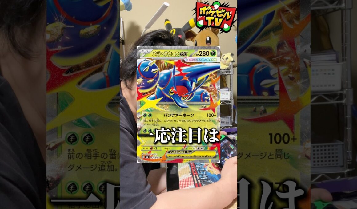メガヘラクロスねぇー面白いけど使いづらそう… #ポケカ #メガヘラクロス #インフェルノ #新カード紹介 #ポケモンカード