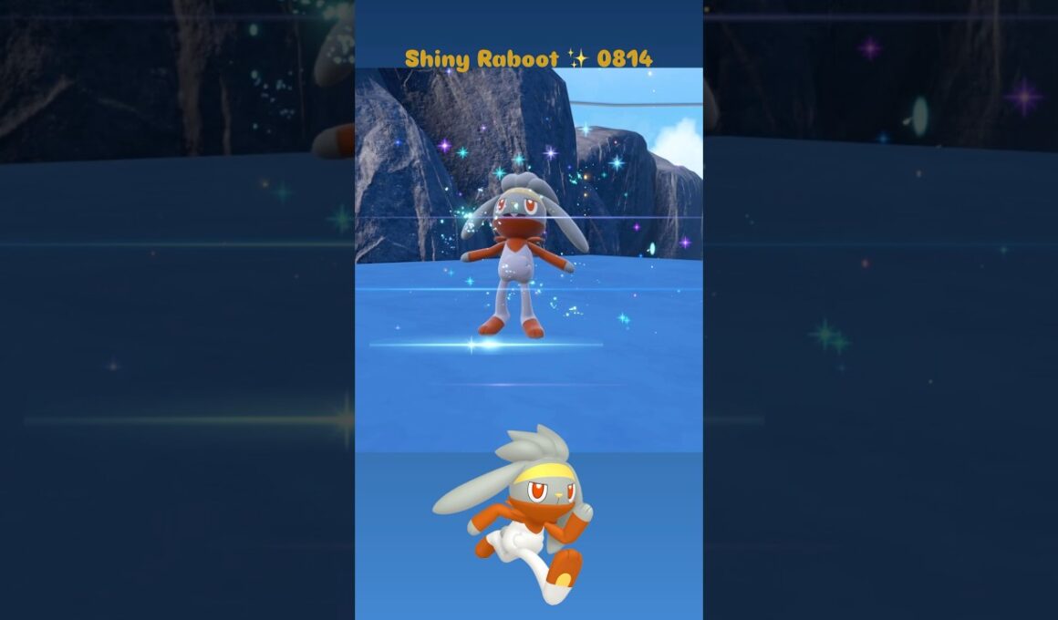 Shiny Raboot ✨ 0814 Evolved from Scorbunny caught in Pokemon Scarlet DLC with Sandwich Power Switch2