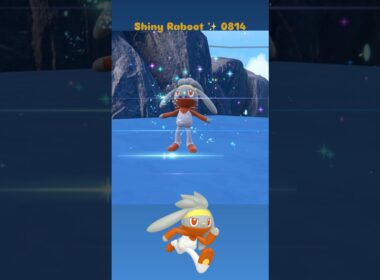 Shiny Raboot ✨ 0814 Evolved from Scorbunny caught in Pokemon Scarlet DLC with Sandwich Power Switch2