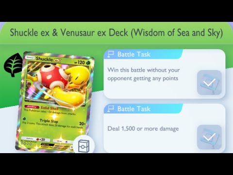Pokémon TCG Pocket - Shuckle ex & Venusaur ex Deck (Wisdom of SaS) | Flawless Victory Mission