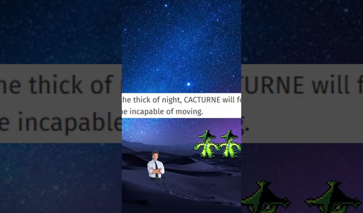 Pokedex Entry-0322 Cacturne #gaming #pokemon #shorts