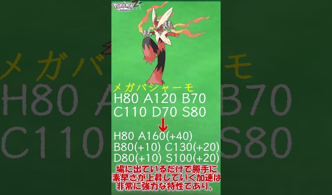 【ZAに向けて】加速する炎脚 メガバシャーモについて簡単解説　＃Shorts　#ポケットモンスター #ポケモン #ポケモンZA　＃メガ進化 ＃メガバシャーモ