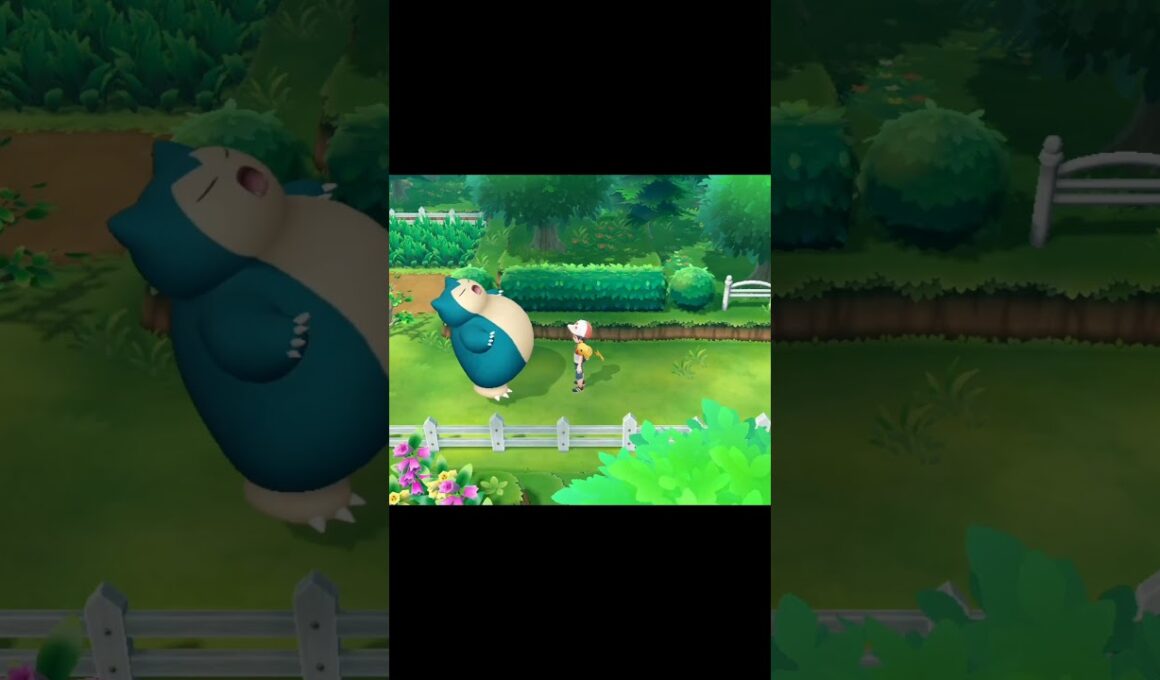 【ピカブイ】ポケモンのふえの音で目を覚ますカビゴン　#Shorts