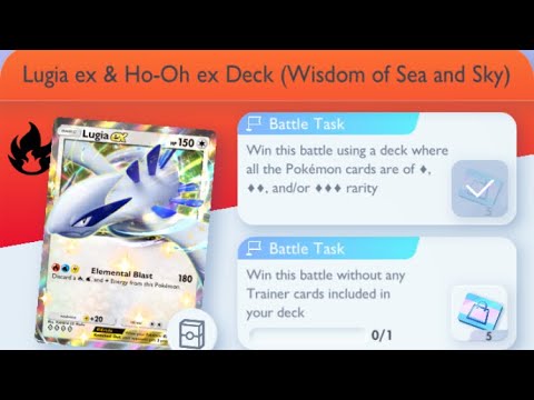 Pokémon TCG Pocket - Lugia ex & Ho-Oh ex Deck (Wisdom of Sea and Sky) | Rarity Mission