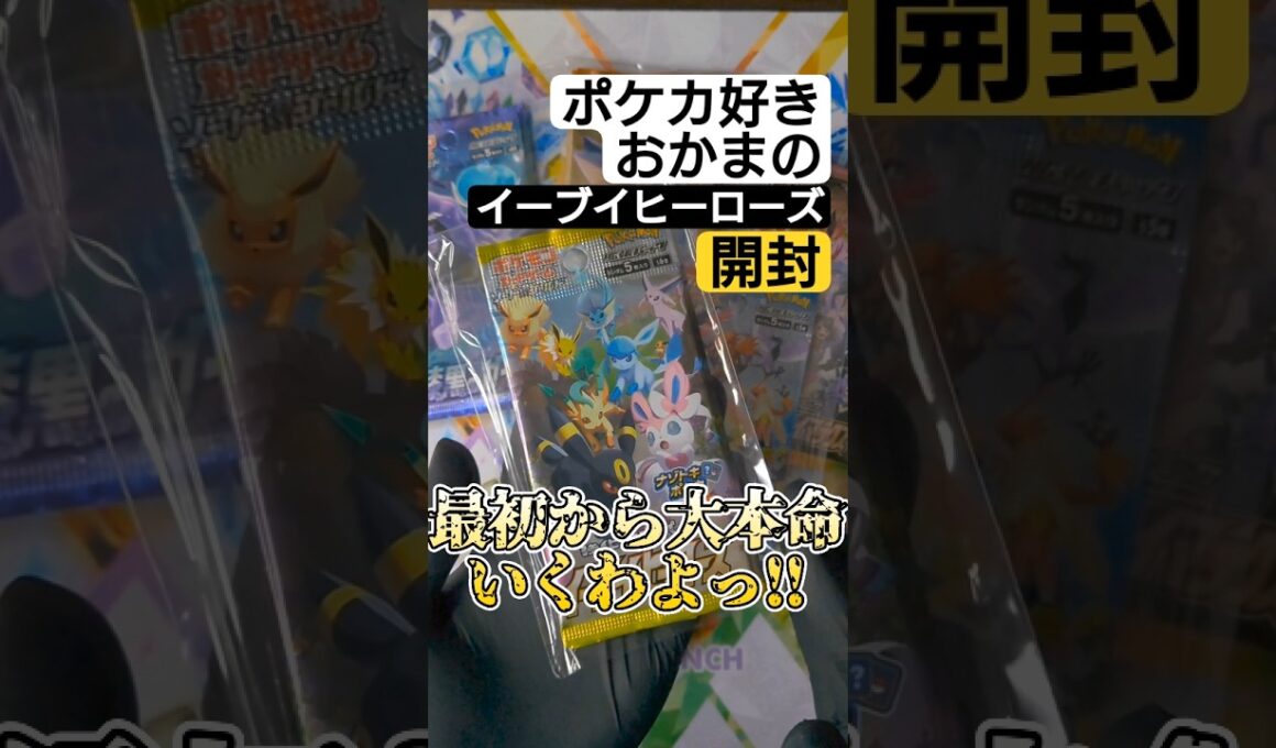 【ポケカ】ブラッキーVMAX狙って奮闘するオカマの名前は…玉ノ裏嗅美と申します‼️#ポケカ開封 #イーブイヒーローズ #ブラッキー