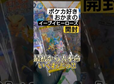 【ポケカ】ブラッキーVMAX狙って奮闘するオカマの名前は…玉ノ裏嗅美と申します‼️#ポケカ開封 #イーブイヒーローズ #ブラッキー