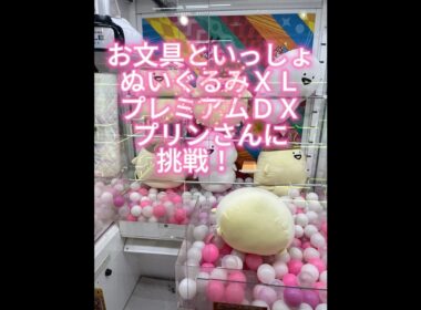 お文具といっしょ ぬいぐるみＸＬ プレミアムＤＸ　プリンさん【クレーン動画】