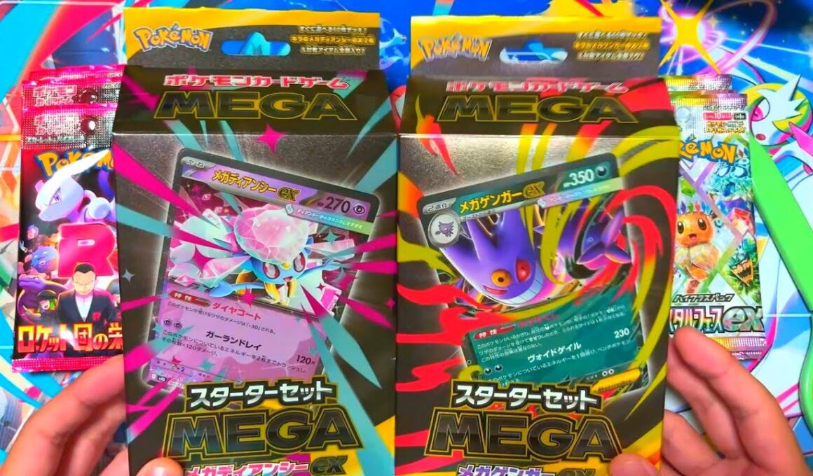 メガゲンガーとメガディアンシーのデッキを開封レビュー！テラスタルフェスとロケット団の栄光も！