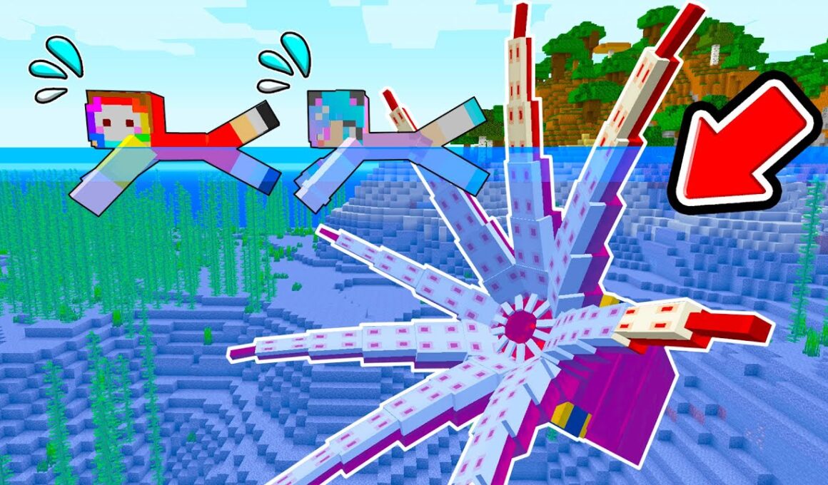 巨大人喰いタコが現れた！【まいくら・マインクラフト】