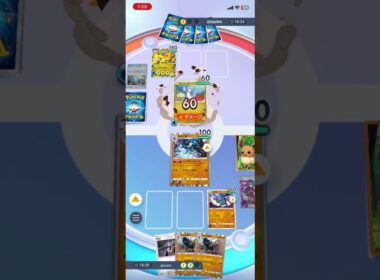 これで決まりだぜ！ナツメでベンチのミニリュウを引き摺り出し、ルカリオのサブマリンブローで一撃粉砕&大勝利！！ #shorts #ポケモン #ポケポケ #pokemon